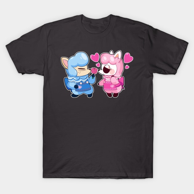 alpaca couple T-Shirt by robsartstuff